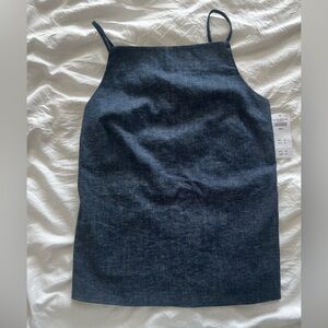 Abercrombie denim open back top